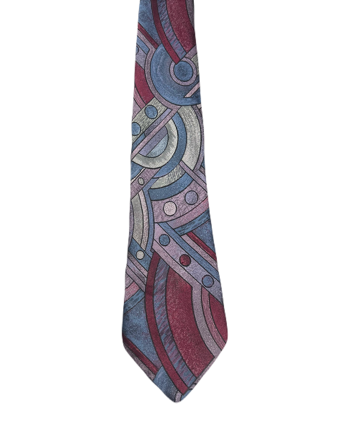 Greenwoods Fully Embroidered Abstract Geometric Tie