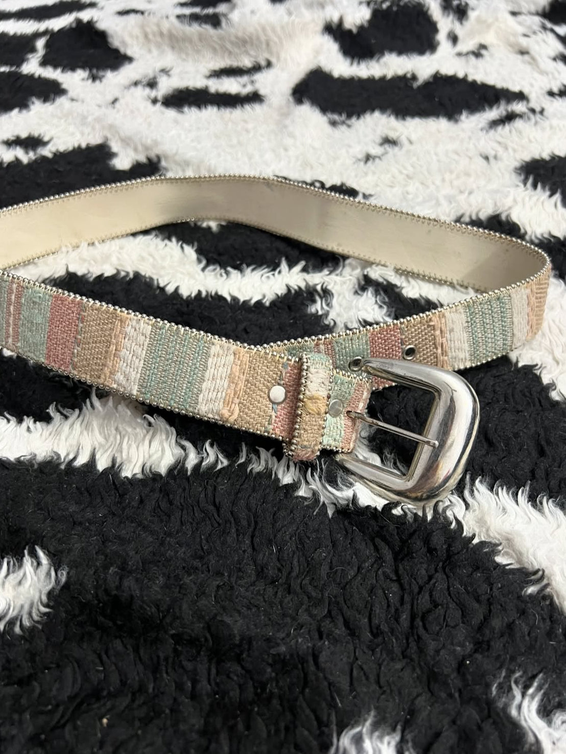Pastel Embroidered Belt