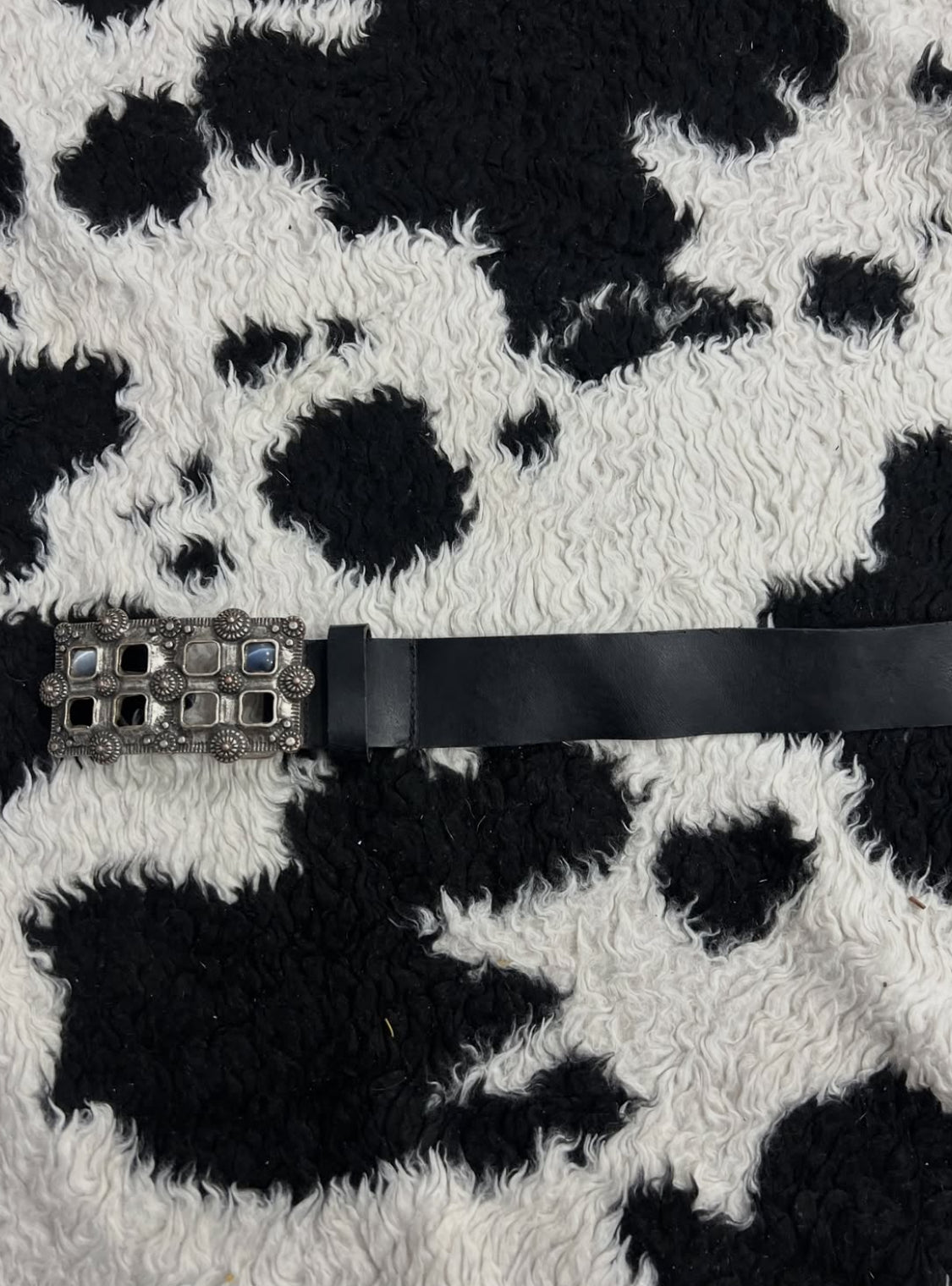 Vintage Black Buckle Belt