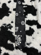 Silk Worm Black Floral Tie