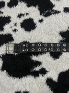 Glitter Black Double Hole Belt