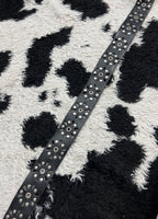 Black Floral Studded Belt