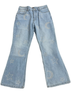 Stars & Moons Studded Jeans (Waist 34)