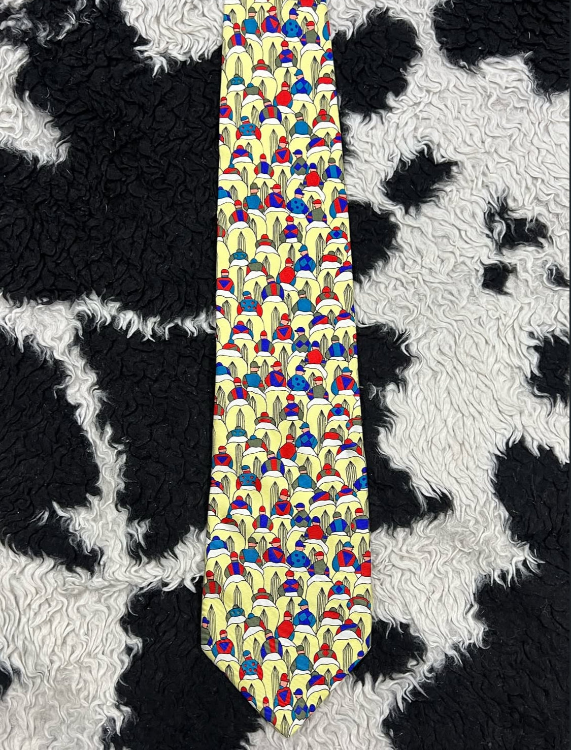 "To the Starting Gate" Men on Horses Tie