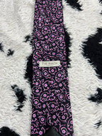 Black & Pink Floral Tie