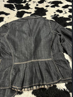 Grey Denim Coat Jacket (Medium)