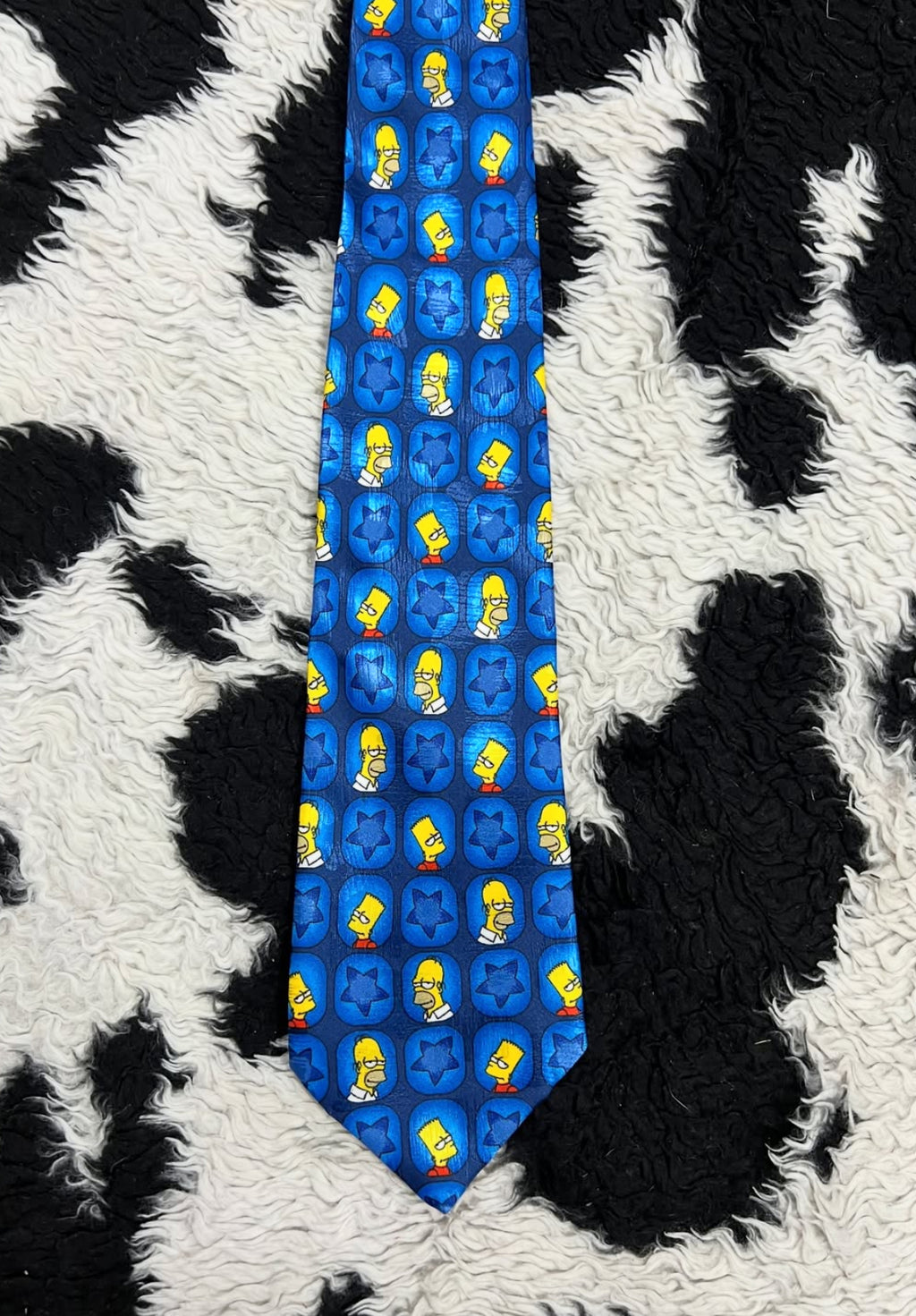 Vintage 1999 Homer & Bart Simpson Stars Tie
