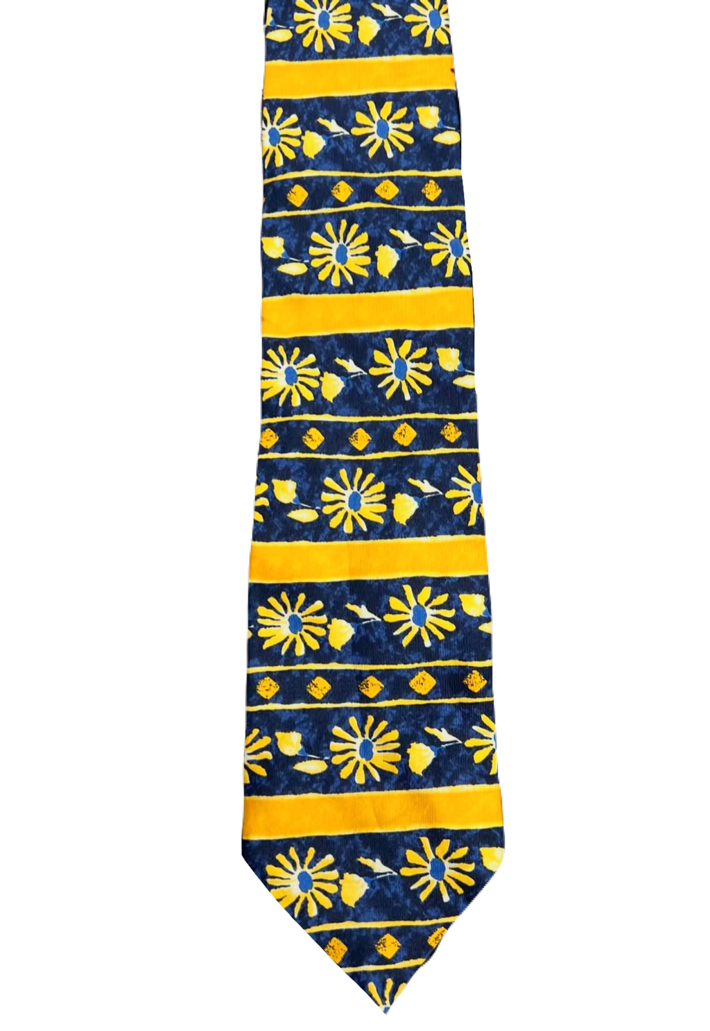 Yellow & Blue Floral Tie