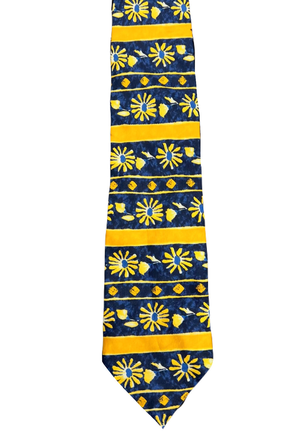 Yellow & Blue Floral Tie