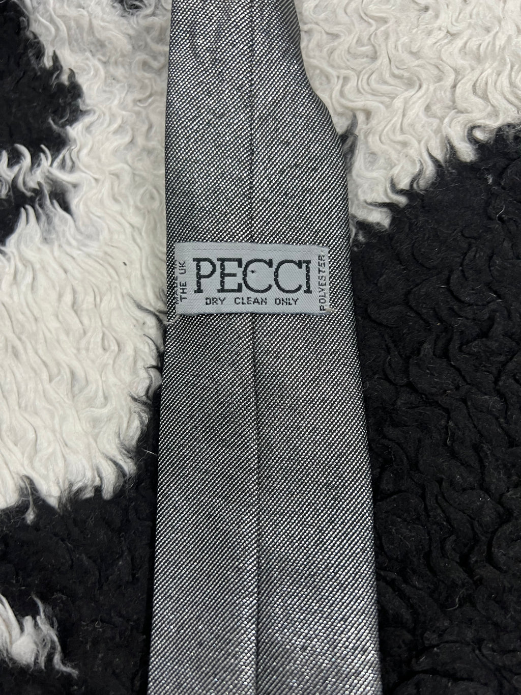 Pecci Silver Shiny Narrow Tie