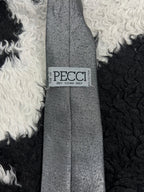 Pecci Silver Shiny Narrow Tie