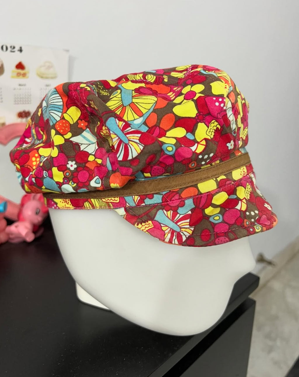 Whimsical Mushrooms Messenger Hat