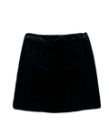 Straight Fit Black Velvet Skirt