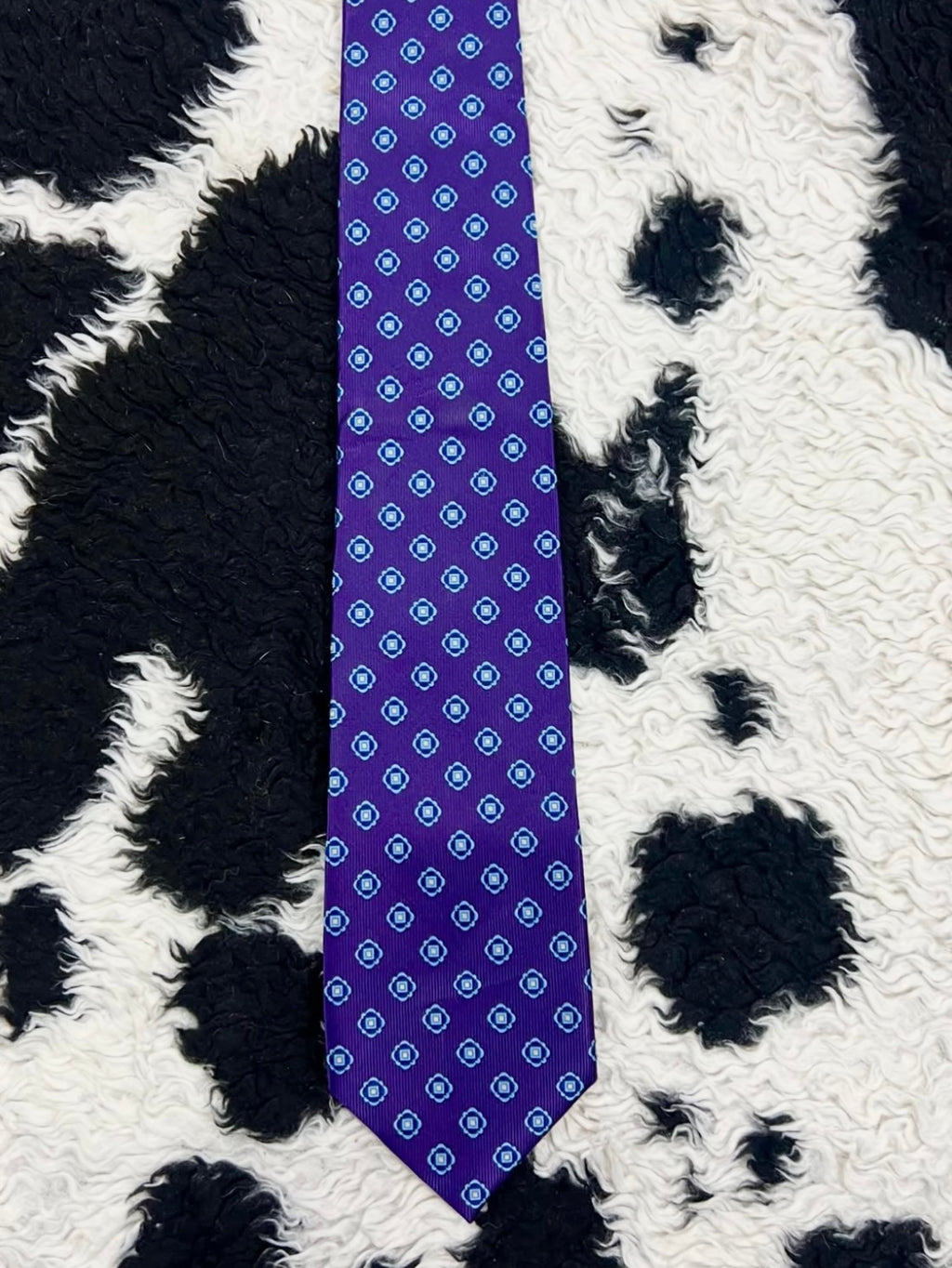 Taylor & Wright Blue Purple Embroidered Tie