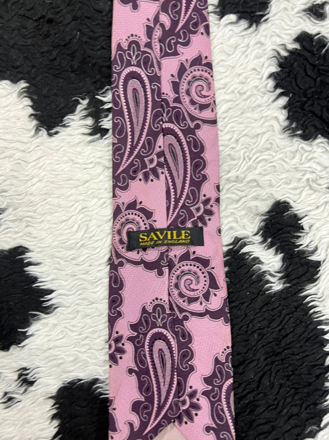 Savile Purple & Pink Paisley Tie