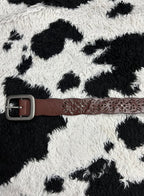 Brown Holed Floral Belt