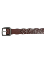 Brown Holed Floral Belt