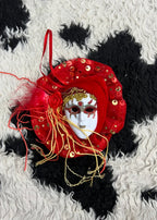 Vintage Venetian Clown Mask Hanging