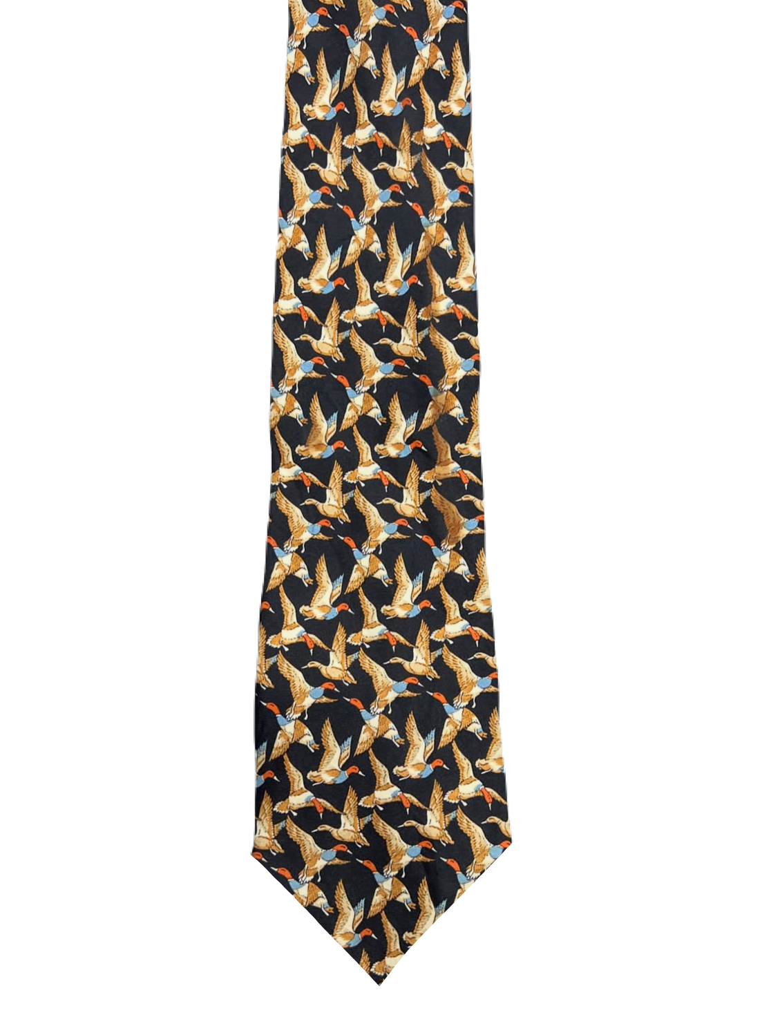 Black Flying Mallards Tie
