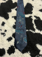 Don Loper Blue Paisley Embroidered Tie