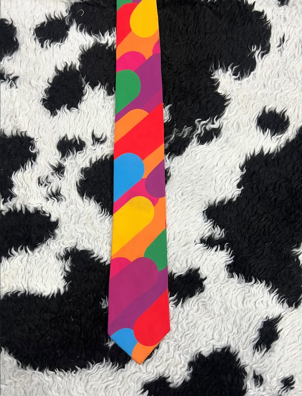 Vibrant Rainbow Tie