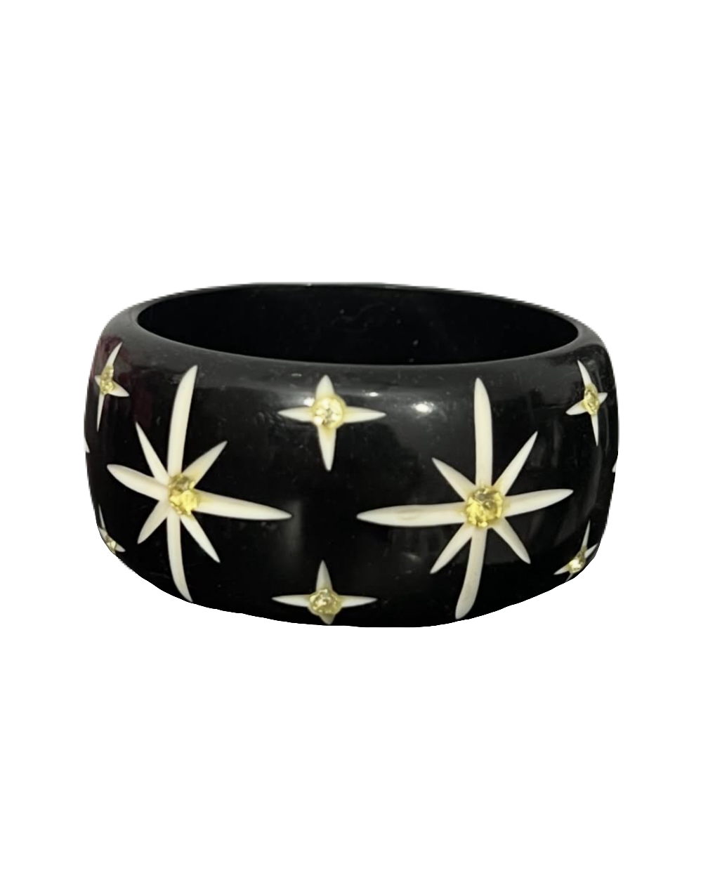 Black Sparkle Stars Bangle