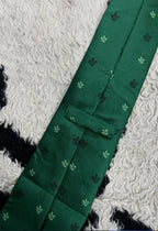 Green Embroidered Tie