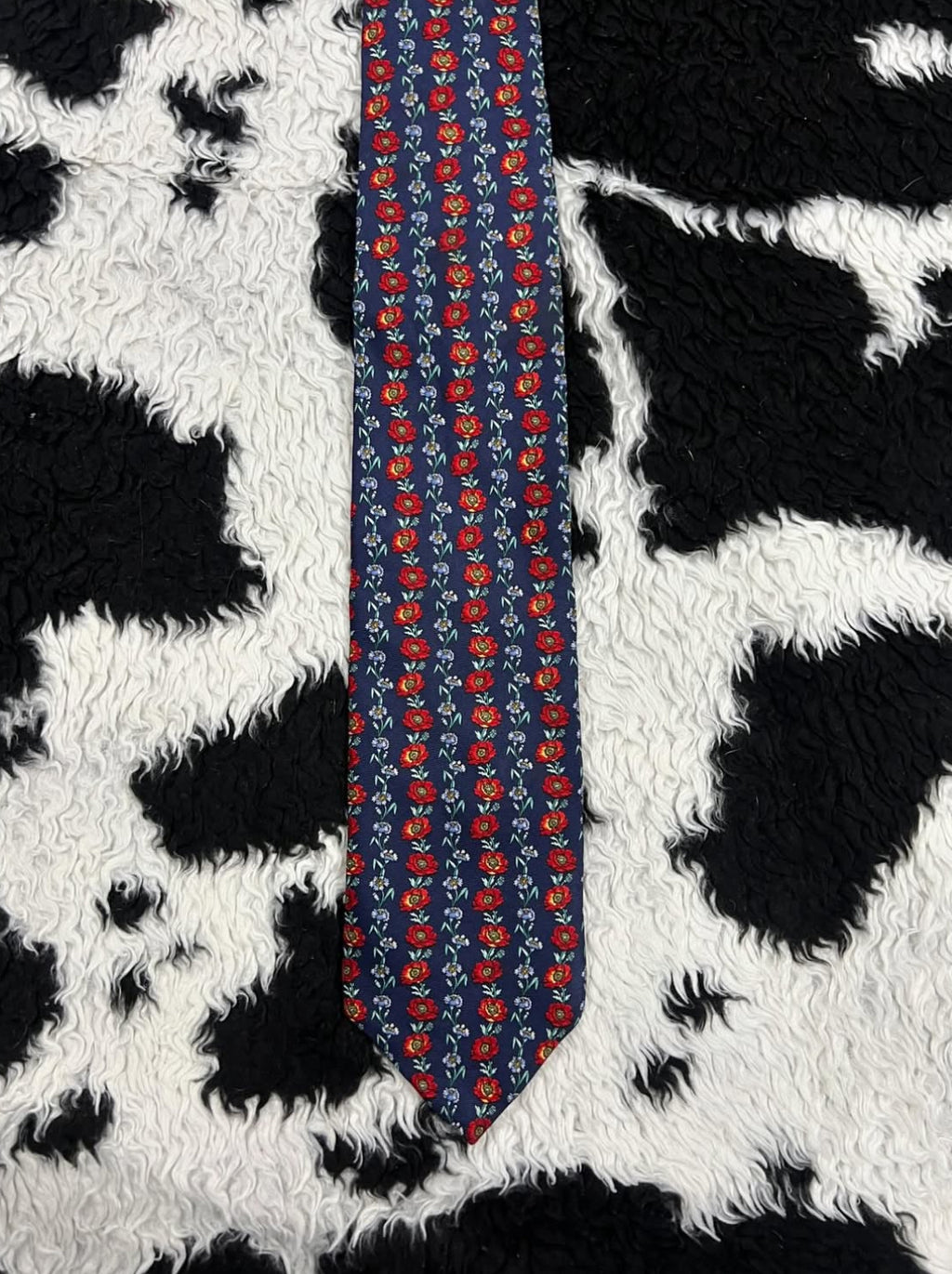 Tie Rack Red Flowers Tie