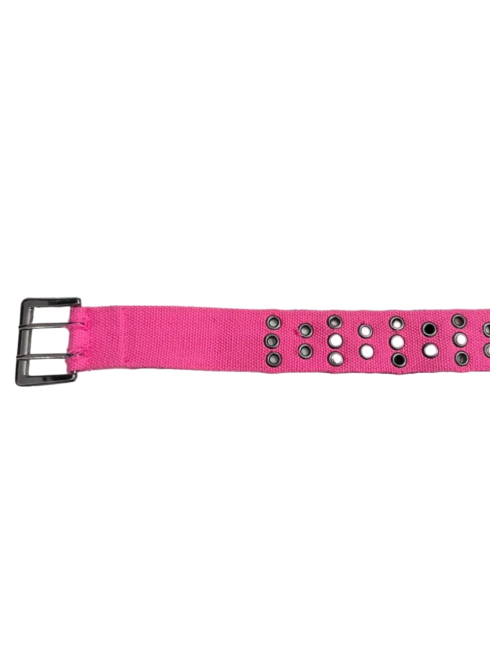 Pink Double-Hole Canvas Belt