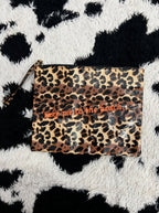 "Take Me to The Beach" Cheetah Print Pouch