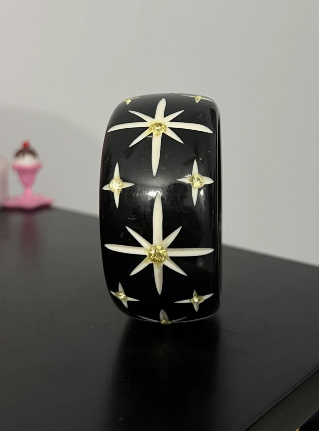 Black Sparkle Stars Bangle