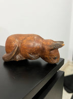Wooden Cat Sculpture
