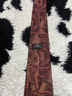 Cranes & Architecture Fully Embroidered Tie
