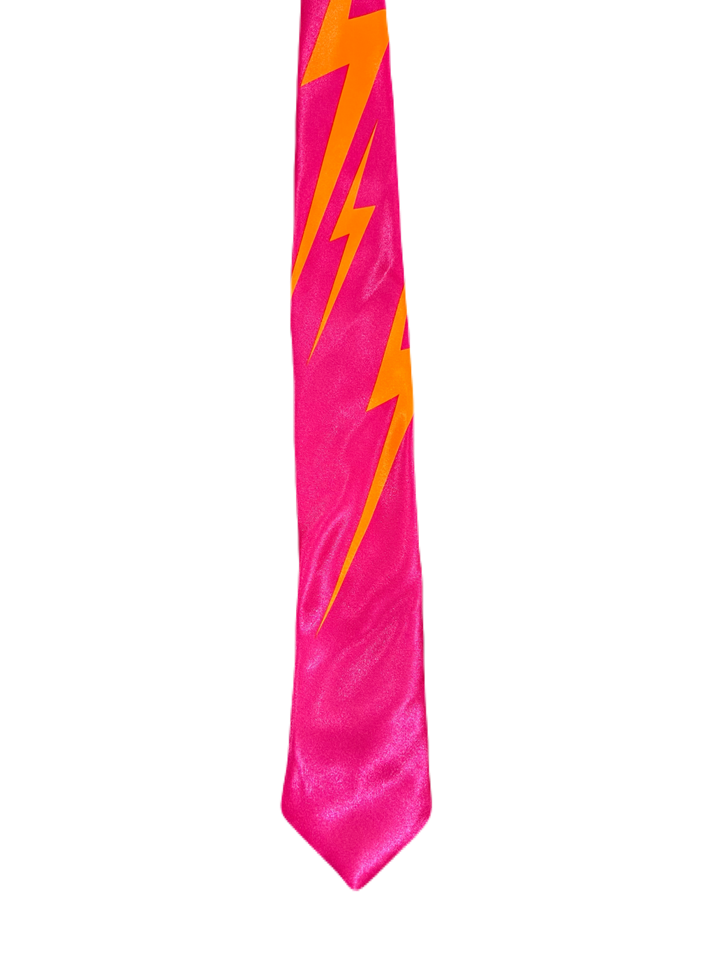 Hot Pink Lightening Narrow Tie