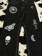 Hot Topic Printed Black Denims