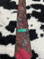Canda Brown Embroidered Abstract Tie