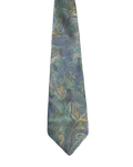 Teal Embroidered Floral Tie