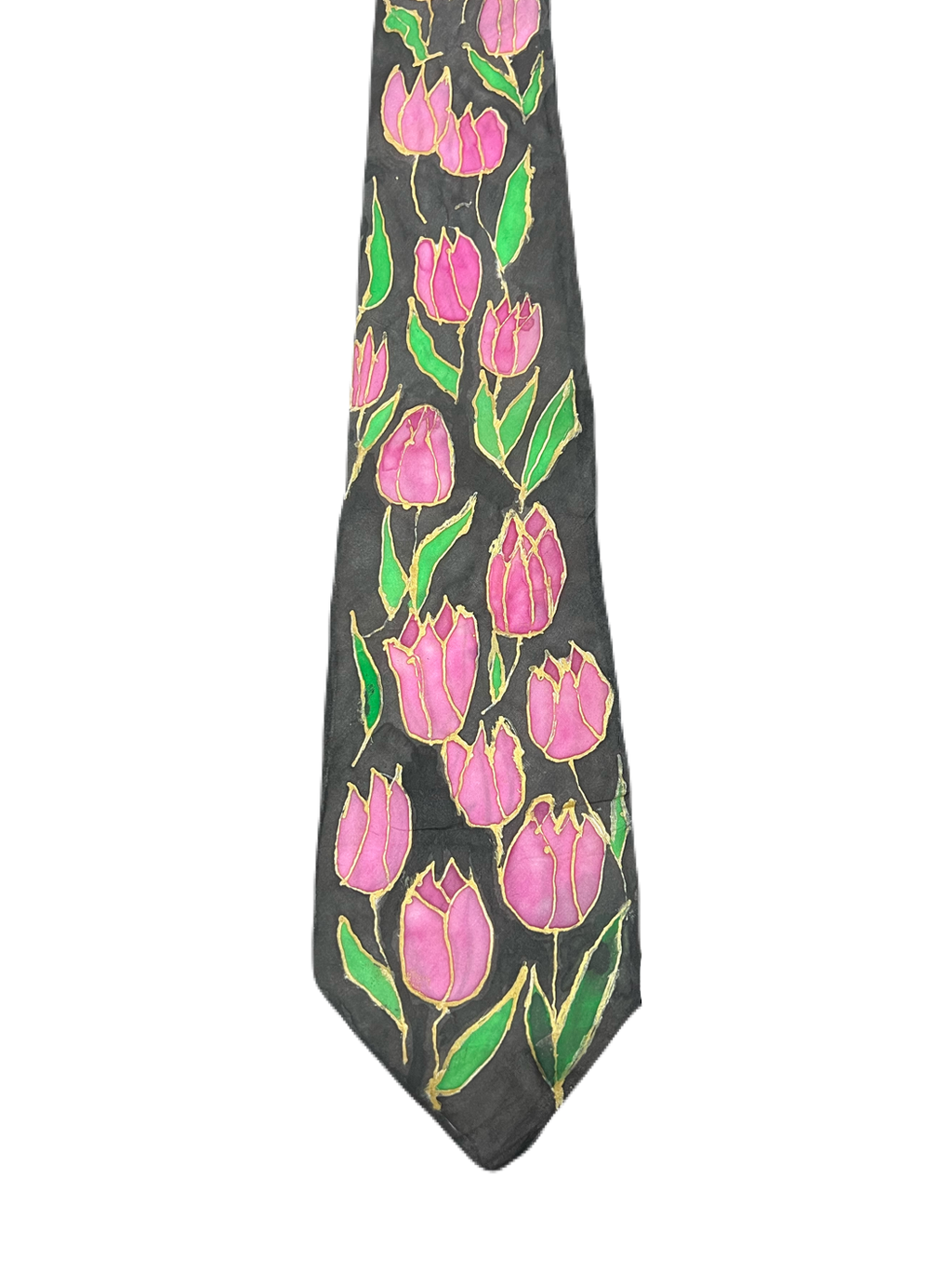 Tulips Painted Tie