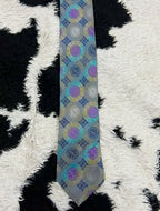 Grey Geometric Embroidered Tie