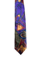 Purple Abstract Art Tie