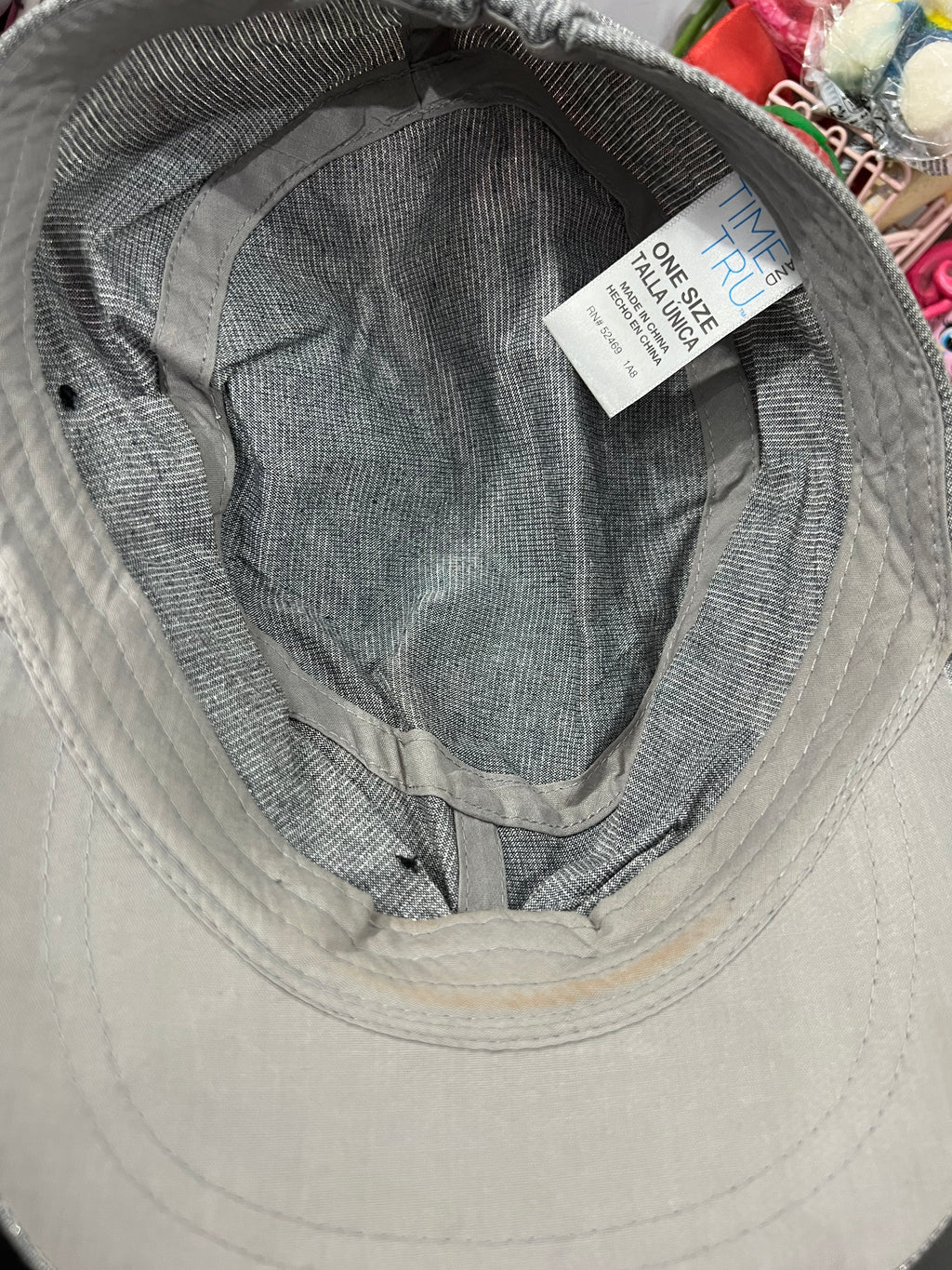 Grey Floral Bedazzled Cap