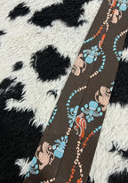 Embroidered Birds & Pots Tie