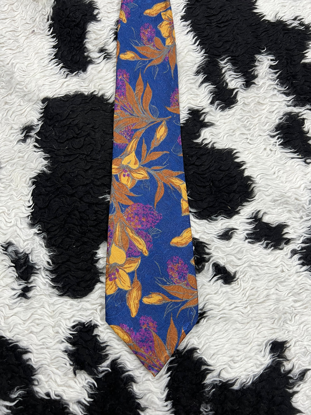 St. Micheal Blue & Yellow Lily Tie