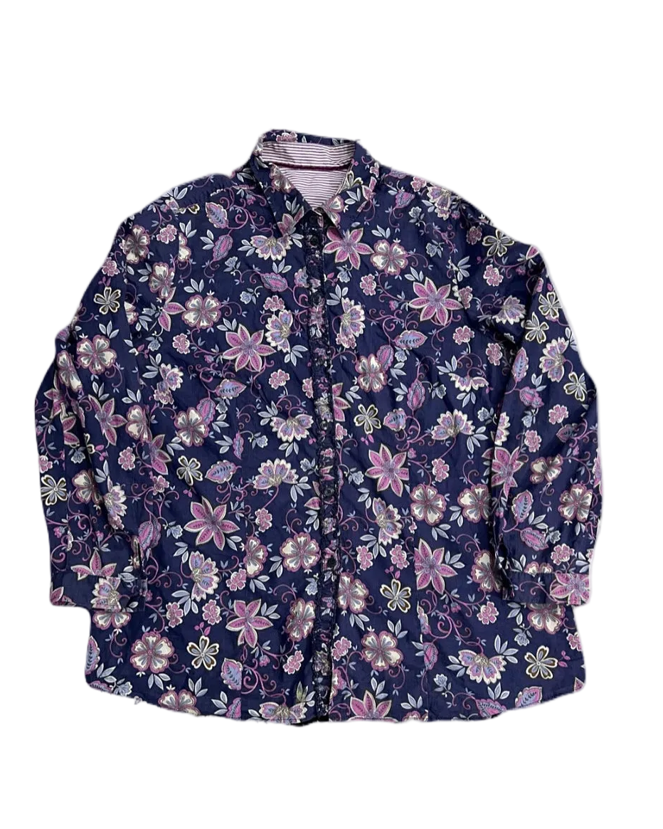 Purple Floral Buttonup
