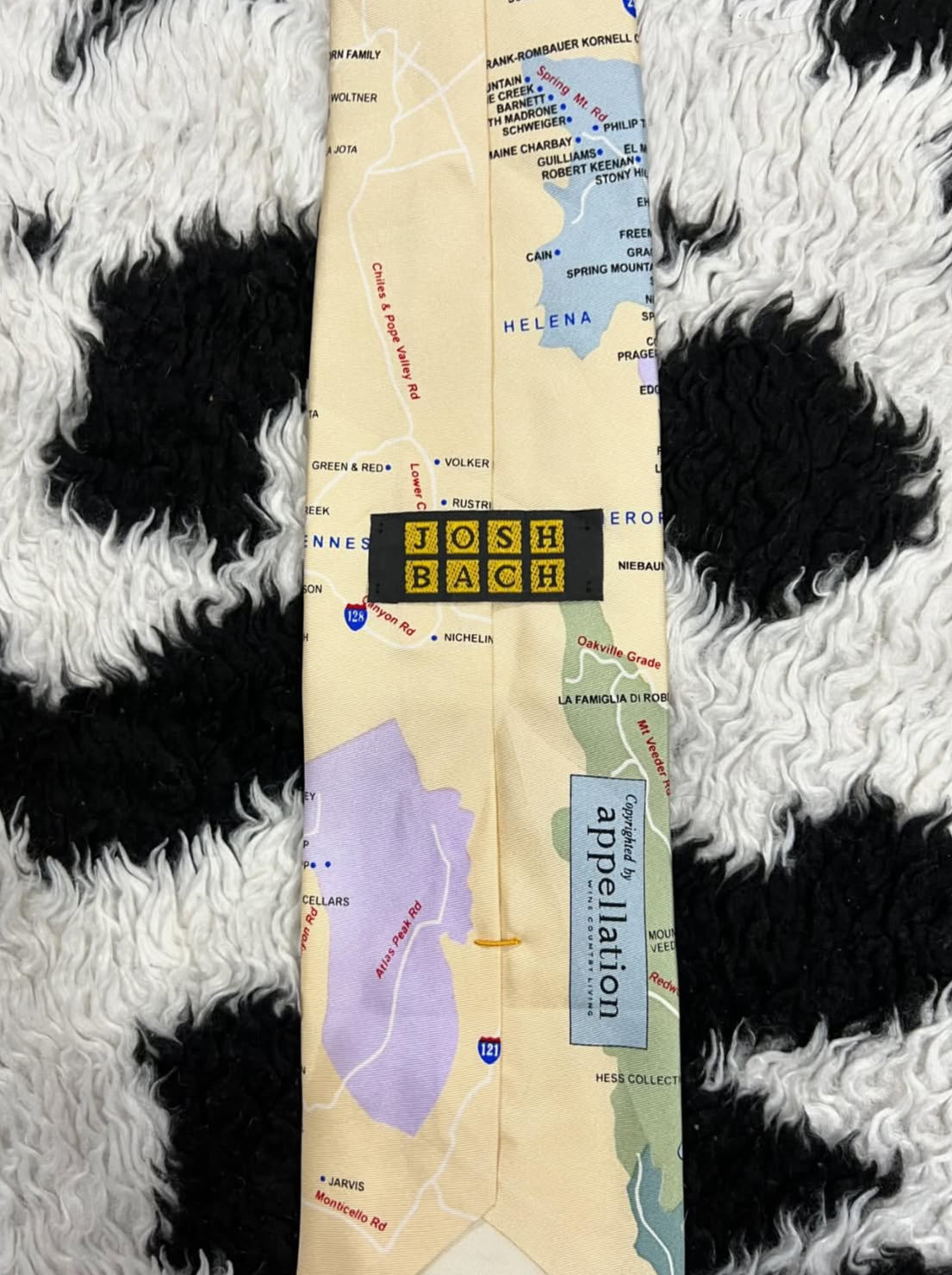 Napa Valley Map Tie