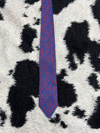 Blue & Red Paisley Narrow Tie