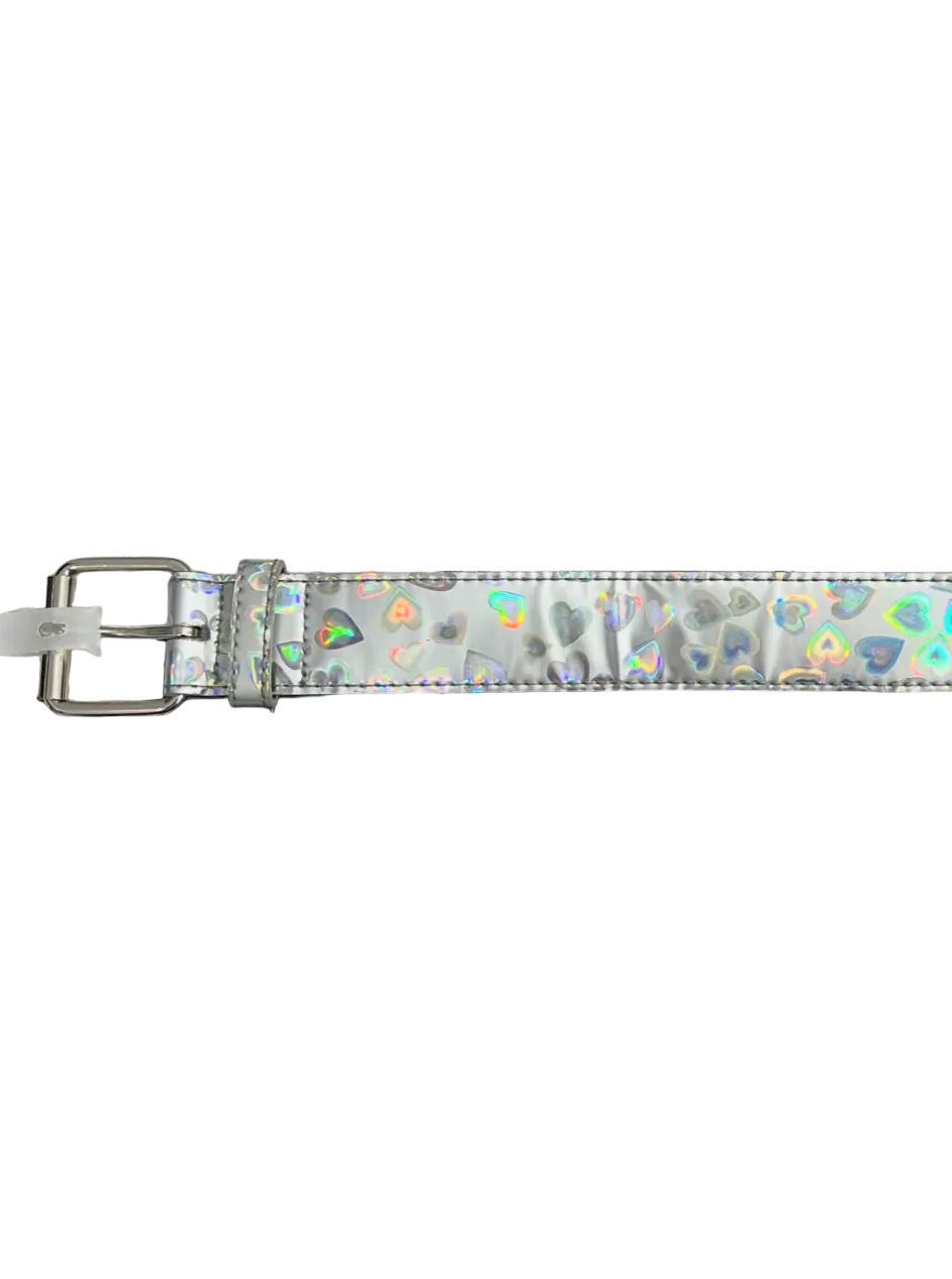 Holographic Hearts Belt