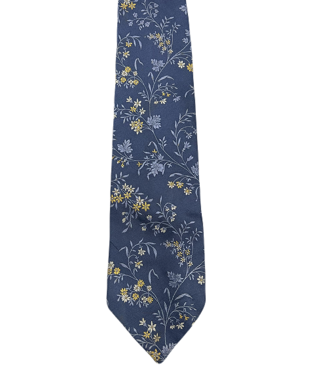 Nina Ricci Paris Blue Floral Embroidered Tie