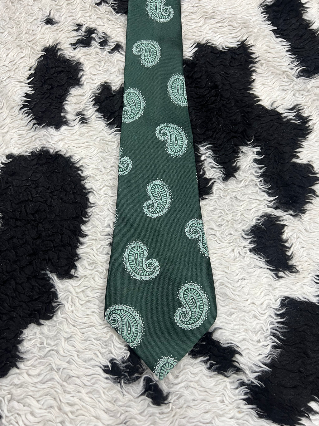 St. Micheal Green Paisley Tie