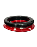 Set of 2 Bangles: Black & Dotted Red Bangles